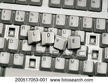 Arquivo de Fotografia - teclado,   teclas, 
  soletrando, 
  'love',   close-up, 
  (digital. fotosearch 
- busca de fotos, 
imagens e clipart