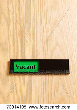 Stock Image - 'vacant' sign 
on door, close-up. 
fotosearch - search 
stock photos, 
pictures, images, 
and photo clipart