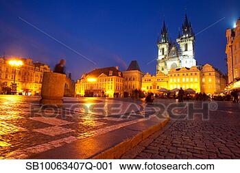 Stock Photography - czech republic, 
prague, mesto 
square and tyn 
church. fotosearch 
- search stock 
photos, pictures, 
images, and photo 
clipart