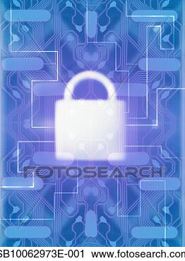 Stock Photography - padlock and circuit 
board (digitally 
generated). fotosearch 
- search stock 
photos, pictures, 
images, and photo 
clipart