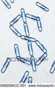 Stock Photography - paperclips in 
shape of dollar 
symbol. fotosearch 
- search stock 
photos, pictures, 
images, and photo 
clipart