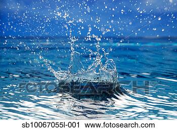 Arquivo de Fotografia - respingo,  coroa, 
 abertos,  água. 
fotosearch - busca 
de fotos, imagens 
e clipart