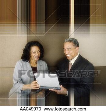 Stock Illustration - mature businessman 
and mature businesswoman 
read over document. 
fotosearch - search 
clipart, illustration, 
drawings and vector 
eps graphics images