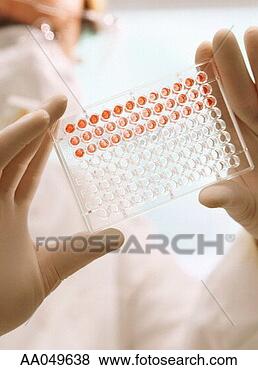 Stock Photo - low angle view 
of scientist holding 
a culture tray. 
fotosearch - search 
stock photos, 
pictures, images, 
and photo clipart