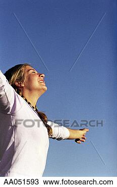 Stock Photo - happy teen girl, 
arms outstretched. 
fotosearch - search 
stock photos, 
pictures, images, 
and photo clipart