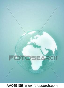 Stock Illustration - globe with focus 
on africa, europe 
and the middle 
east. fotosearch 
- search clipart, 
illustration, 
drawings and vector 
eps graphics images