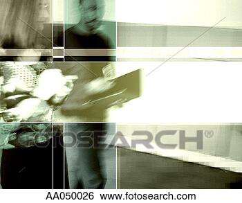 Stock Illustration - young man and 
woman walking 
through office 
environment. fotosearch 
- search clipart, 
illustration, 
drawings and vector 
eps graphics images