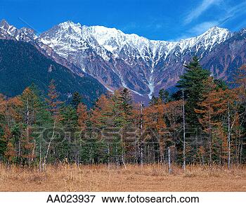 Picture - hodaka mountains 
in autumn. fotosearch 
- search stock 
photos, pictures, 
images, and photo 
clipart