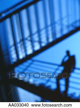 Stock Photography - silhouette of 
a businessman 
on a stairway. 
fotosearch - search 
stock photos, 
pictures, images, 
and photo clipart