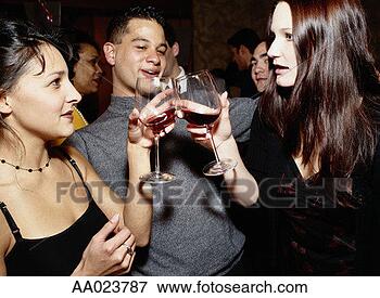 Picture - two women toasting 
with wine at party. 
fotosearch - search 
stock photos, 
pictures, images, 
and photo clipart