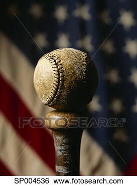 Stock Photo - baseball balanced 
on bat. fotosearch 
- search stock 
photos, pictures, 
images, and photo 
clipart