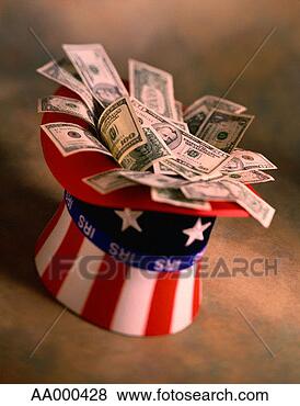 Stock Photo - money in uncle 
sam's top hat. 
fotosearch - search 
stock photos, 
pictures, images, 
and photo clipart