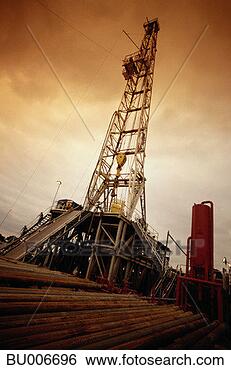 Stock Photo - oil rig and derrick. 
fotosearch - search 
stock photos, 
pictures, images, 
and photo clipart