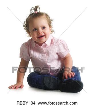 Stock Photo - a caucasian girl 
todler sits and 
smiles. fotosearch 
- search stock 
photos, pictures, 
images, and photo 
clipart