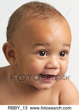 Stock Photo - a shirtless african 
american baby 
looks up in surprise. 
fotosearch - search 
stock photos, 
pictures, images, 
and photo clipart