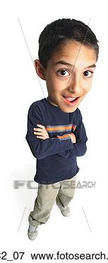 Picture - caricature from 
a birdseye view 
of a little boy 
crossing his arms 
as. fotosearch 
- search stock 
photos, pictures, 
images, and photo 
clipart