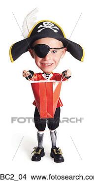 Stock Photo - caricature of 
caucasian boy 
in pirate costume 
with bag opened 
and. fotosearch 
- search stock 
photos, pictures, 
images, and photo 
clipart