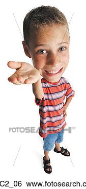 Stock Photo - photo caricature 
from a birdseye 
view of a caucasian 
boy holding his. 
fotosearch - search 
stock photos, 
pictures, images, 
and photo clipart