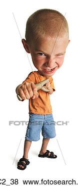 Stock Photo - photo caricature 
of a little boy 
with a mischievous 
look on his face. 
fotosearch - search 
stock photos, 
pictures, images, 
and photo clipart