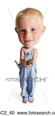Stock Photography - photo caricature 
of a little boy 
in overalls with 
a sling shot in 
his. fotosearch 
- search stock 
photos, pictures, 
images, and photo 
clipart