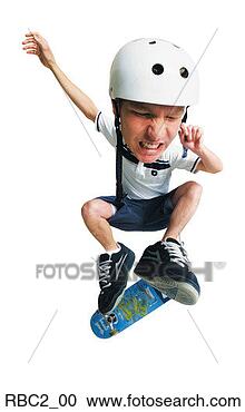Stock Photography - photo caricature 
of a yound caucasian 
male skateboarder 
flying. fotosearch 
- search stock 
photos, pictures, 
images, and photo 
clipart
