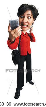 Stock Photo - a frantic caucasian 
business woman 
stands and examines 
the. fotosearch 
- search stock 
photos, pictures, 
images, and photo 
clipart