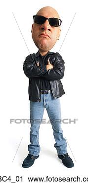 Stock Photography - caricature of 
a rough and tough 
caucasian bodygaurd. 
fotosearch - search 
stock photos, 
pictures, images, 
and photo clipart