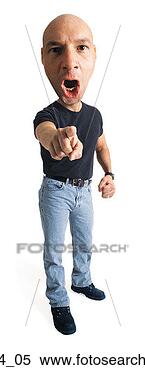 Stock Image - caricature of 
a tough caucasian 
man as he points 
and yells to the. 
fotosearch - search 
stock photos, 
pictures, images, 
and photo clipart