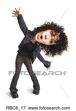 Foto - foto,   caricatura, 
  adolescente, 
  étnico,   menina, 
  jean. fotosearch 
- busca de fotos, 
imagens e clipart