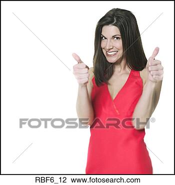 Stock Photo - portrait of a 
young adult brunette 
woman in a red 
dress as she puts. 
fotosearch - search 
stock photos, 
pictures, images, 
and photo clipart