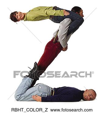 Banco de Imagem - três,  jovem, 
 adultos,  coloridos, 
 roupas,  criar, 
 letra. fotosearch 
- busca de fotos, 
imagens e clipart