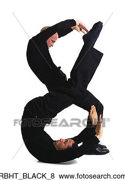 Stock Photo - two young adults 
dressed in black 
form the number 
eight. fotosearch 
- search stock 
photos, pictures, 
images, and photo 
clipart
