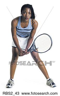 Stock Photo - young african 
american female 
tennis player 
in blue tank top 
white. fotosearch 
- search stock 
photos, pictures, 
images, and photo 
clipart