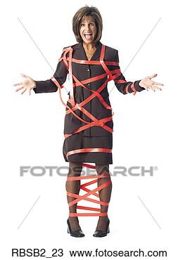 Stock Photo - a caucasian business 
woman in a brown 
dress reacts to 
being caught up. 
fotosearch - search 
stock photos, 
pictures, images, 
and photo clipart