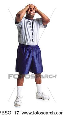 Picture - a young african 
american coach 
grabs his head 
and grunts as 
if his. fotosearch 
- search stock 
photos, pictures, 
images, and photo 
clipart