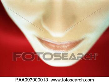 Stock Photo - lower part of 
woman's face, 
high angle view, 
close-up. fotosearch 
- search stock 
photos, pictures, 
images, and photo 
clipart