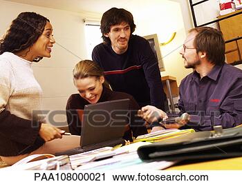 Stock Photography - people in office, 
smiling. fotosearch 
- search stock 
photos, pictures, 
images, and photo 
clipart