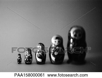 Stock Photography - russian nesting 
dolls, b&w. fotosearch 
- search stock 
photos, pictures, 
images, and photo 
clipart