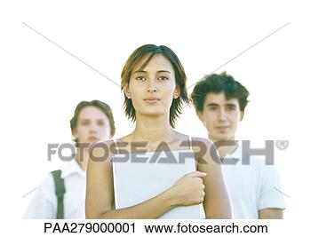 Stock Photography - three students, 
head and shoulders. 
fotosearch - search 
stock photos, 
pictures, images, 
and photo clipart