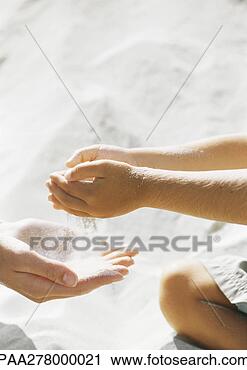 Stock Photography - child letting 
sand run through 
cupped hands into 
mother's hands. 
fotosearch - search 
stock photos, 
pictures, images, 
and photo clipart