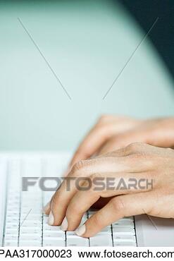 Stock Photo - woman's hands 
on computer keyboard. 
fotosearch - search 
stock photos, 
pictures, images, 
and photo clipart