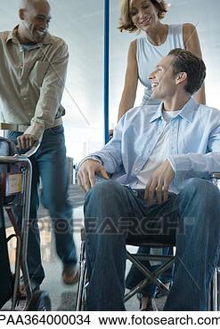 Stock Photo - man in wheelchair 
talking to friends. 
fotosearch - search 
stock photos, 
pictures, images, 
and photo clipart