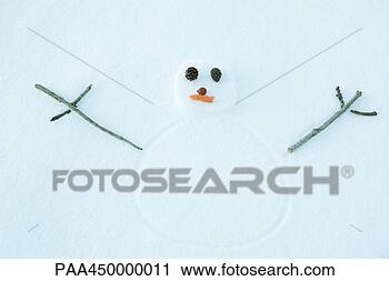 Stock Photography - snowman drawn 
on ground, portrait, 
high angle view. 
fotosearch - search 
stock photos, 
pictures, images, 
and photo clipart