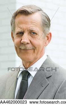 Stock Photo - senior man smiling 
at camera, portrait. 
fotosearch - search 
stock photos, 
pictures, images, 
and photo clipart