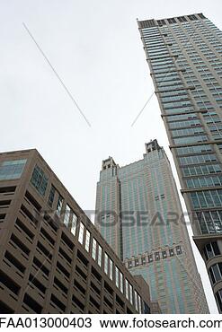 Stock Photo - high rise buildings, 
low angle view. 
fotosearch - search 
stock photos, 
pictures, images, 
and photo clipart