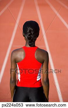 Stock Photo - runner standing 
on track. fotosearch 
- search stock 
photos, pictures, 
images, and photo 
clipart