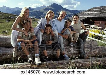 Stock Photo - family portrait 
with a scenic 
view. fotosearch 
- search stock 
photos, pictures, 
images, and photo 
clipart