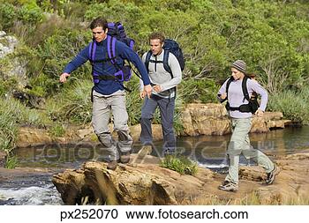 Stock Photography - friends walking 
alongside stream. 
fotosearch - search 
stock photos, 
pictures, images, 
and photo clipart