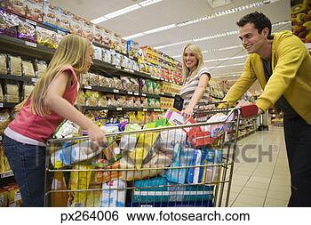 Stock Photo - family shopping 
at supermarket. 
fotosearch - search 
stock photos, 
pictures, images, 
and photo clipart