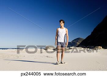 Banco de Imagem - homem,  andar, 
 praia. fotosearch 
- busca de fotos, 
imagens e clipart